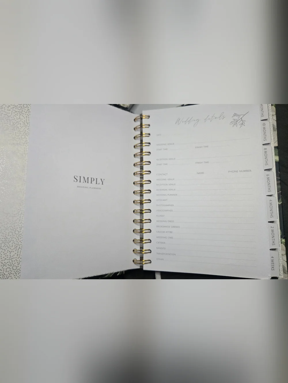 NIB The Caledonia Design Co. Wedding Planner Book and Organizer